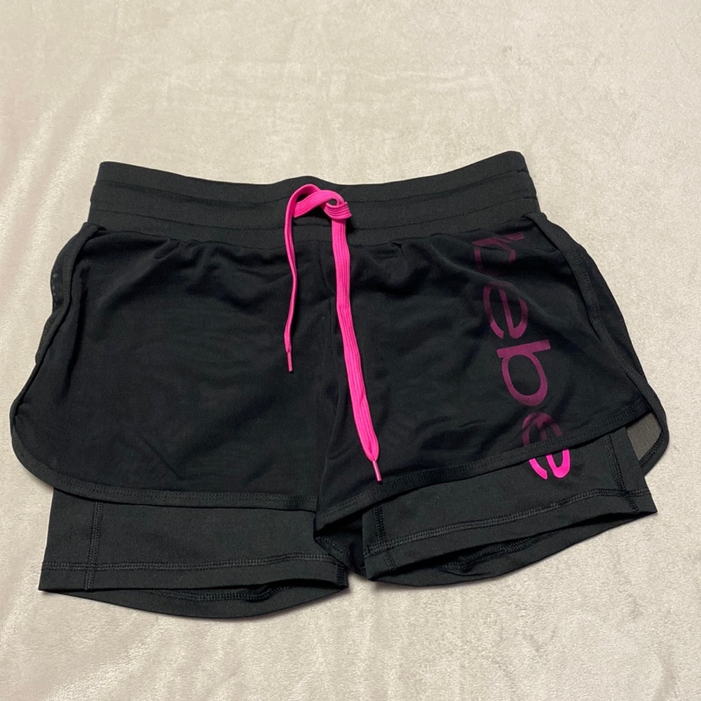 Bebe black/pink athletic shorts